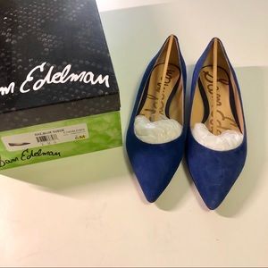 Sam Edelman Rae flats in blue suede